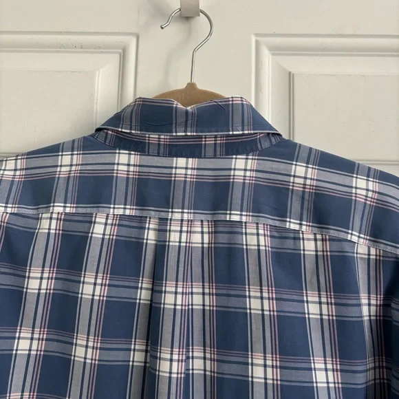Men's Vineyard Vines Blue Plaid Slim Fit Tucker Shirt, Size XL - Picture 8 of 11